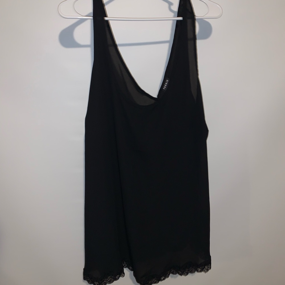 Torrid Black Lace Slip Dress
